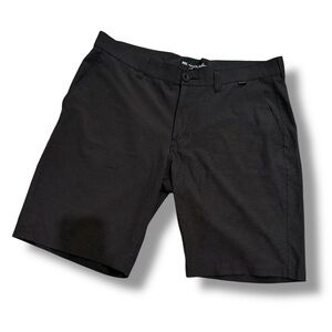 Travis Mathew Black Flat Front Shorts